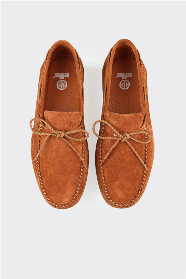 Taba Deri Erkek Günlük Ayakkabı