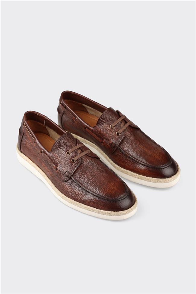 Taba Deri Erkek Günlük Ayakkabı