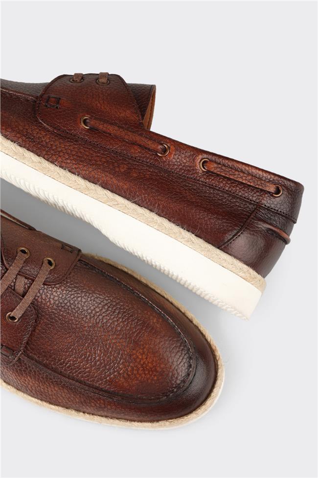 Taba Deri Erkek Günlük Ayakkabı