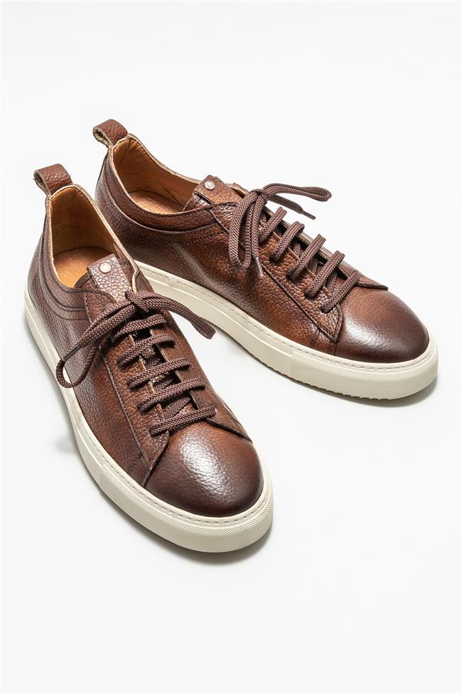 Taba Deri Erkek Günlük Ayakkabı