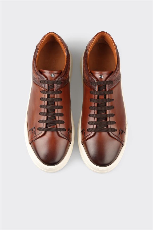 Taba Deri Erkek Günlük Ayakkabı