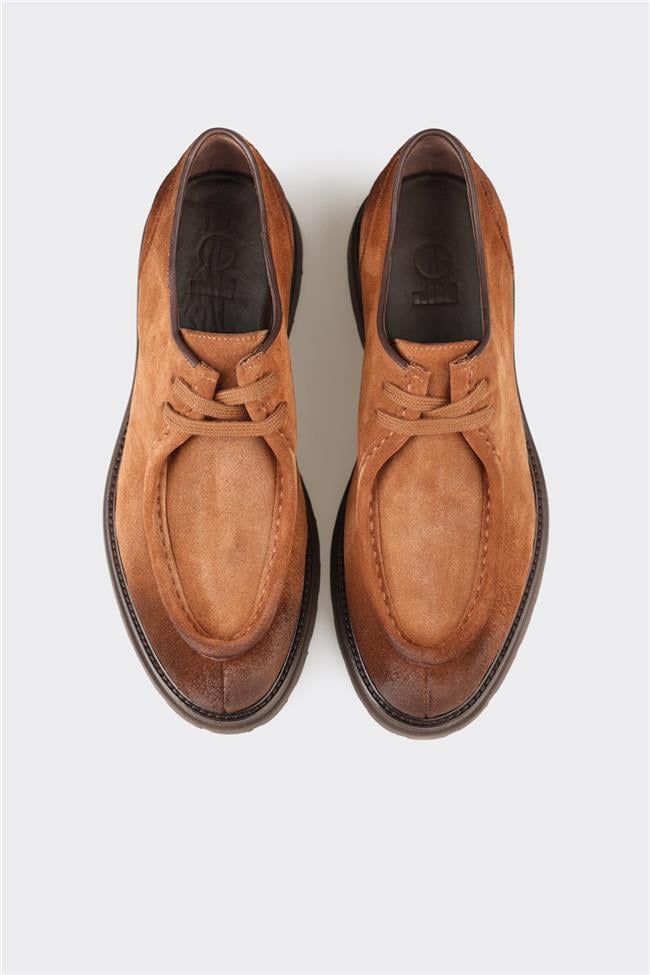 Taba Deri Erkek Günlük Ayakkabı