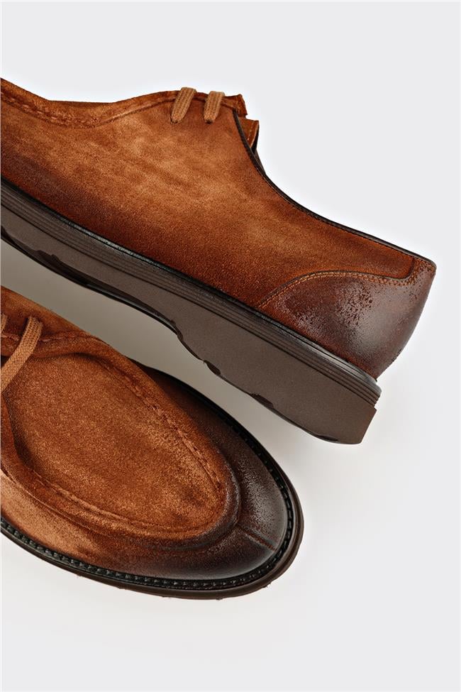 Taba Deri Erkek Günlük Ayakkabı