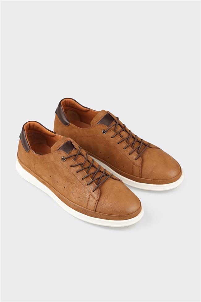 Taba Deri Erkek Günlük Ayakkabı