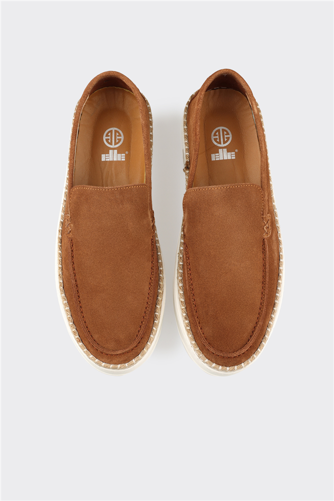 Taba Deri Erkek Günlük Ayakkabı