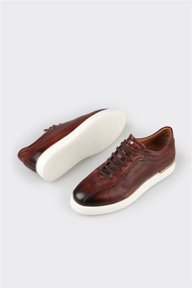 Taba Deri Erkek Günlük Ayakkabı