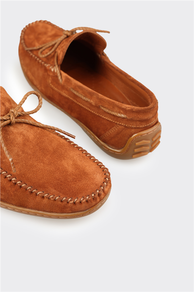 Taba Deri Erkek Günlük Ayakkabı