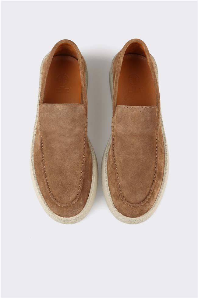 Taba Deri Erkek Günlük Ayakkabı