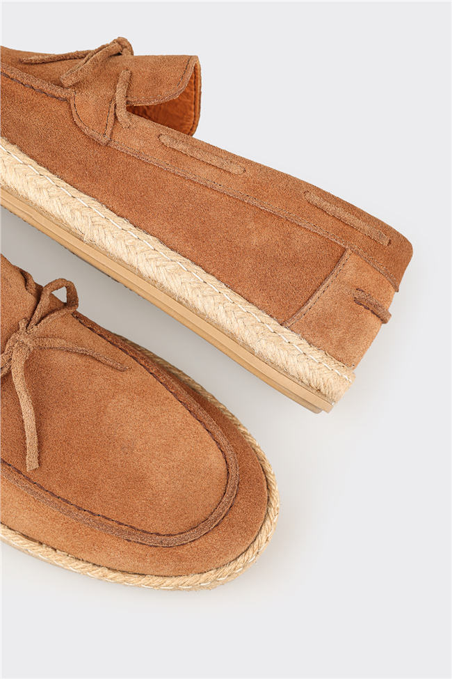 Taba Deri Erkek Günlük Ayakkabı