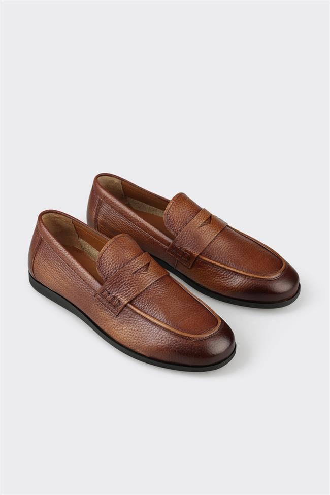 Taba Deri Erkek Günlük Ayakkabı