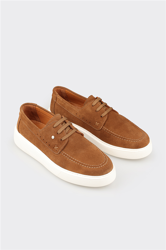 Taba Deri Erkek Günlük Ayakkabı