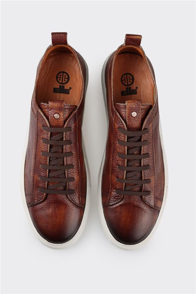 Taba Deri Erkek Günlük Ayakkabı