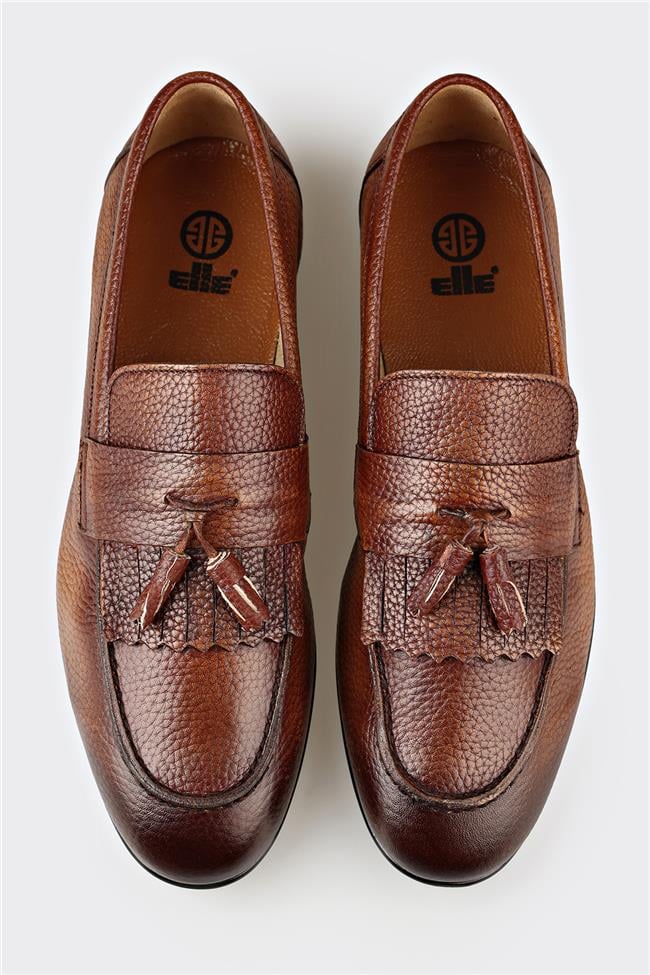 Taba Deri Erkek Günlük Ayakkabı