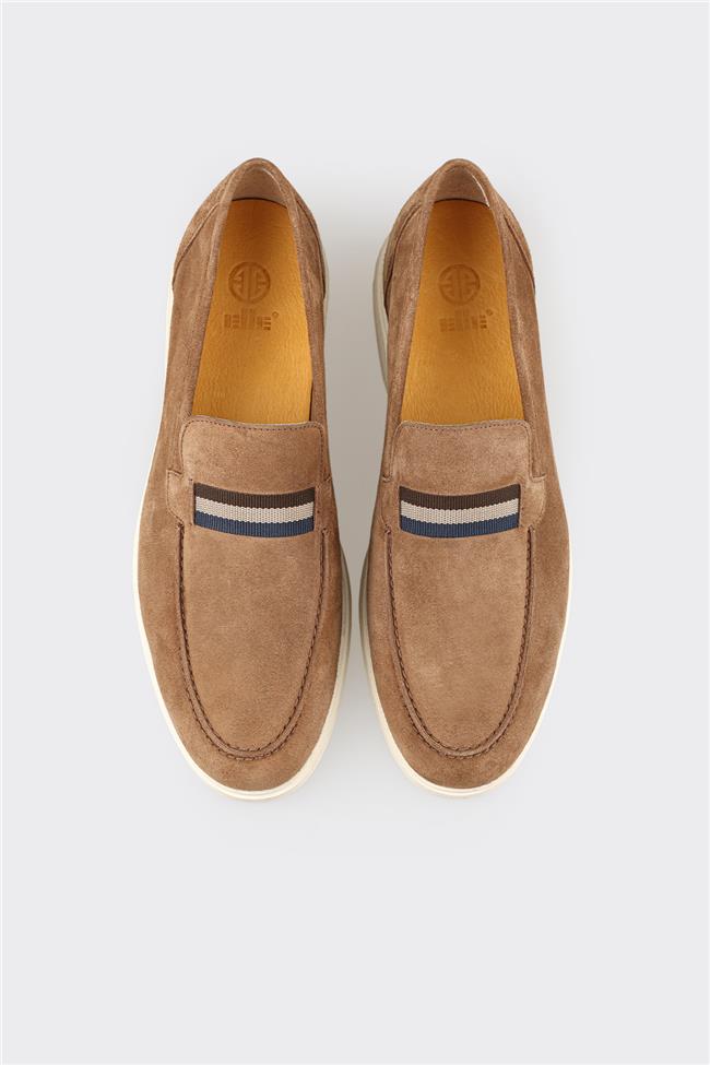 Taba Deri Erkek Günlük Ayakkabı