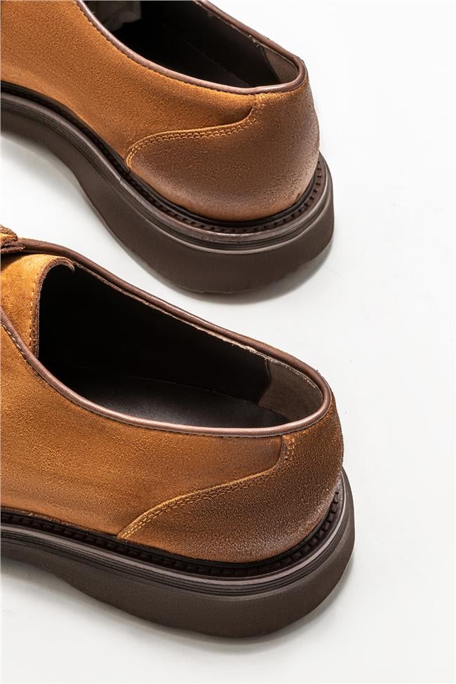 Taba Deri Erkek Günlük Ayakkabı