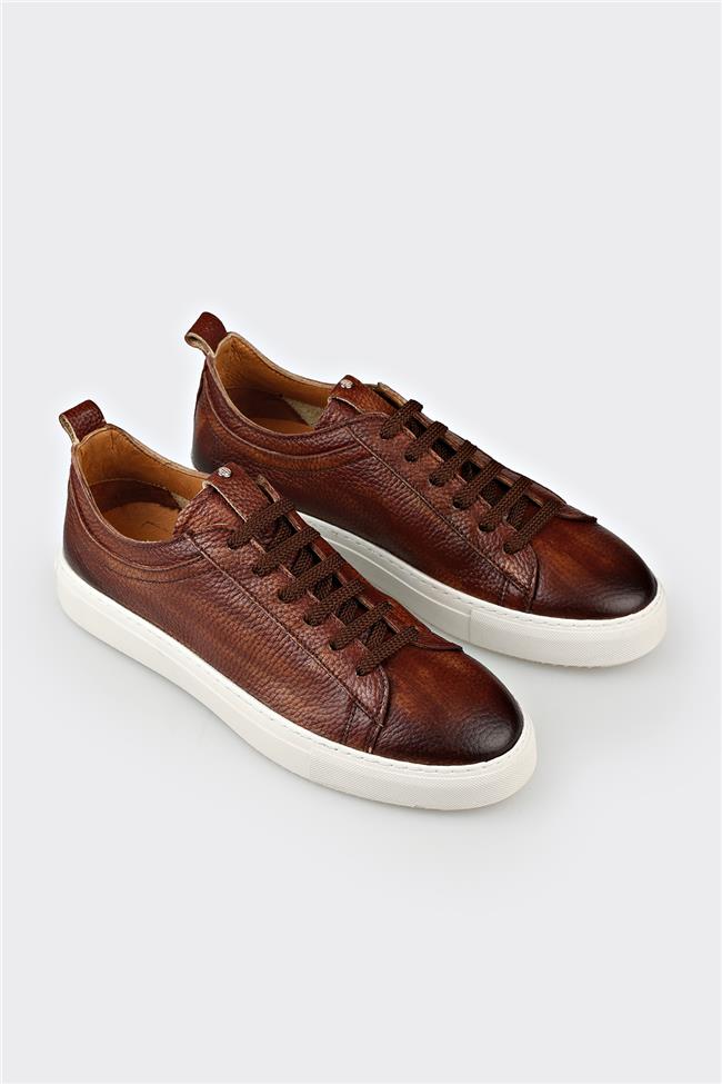 Taba Deri Erkek Günlük Ayakkabı