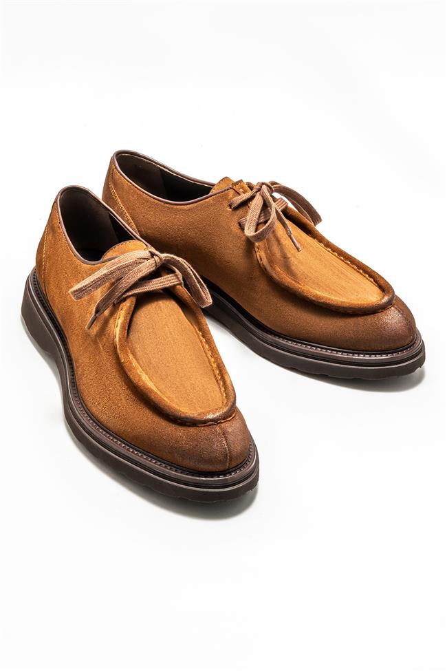 Taba Deri Erkek Günlük Ayakkabı