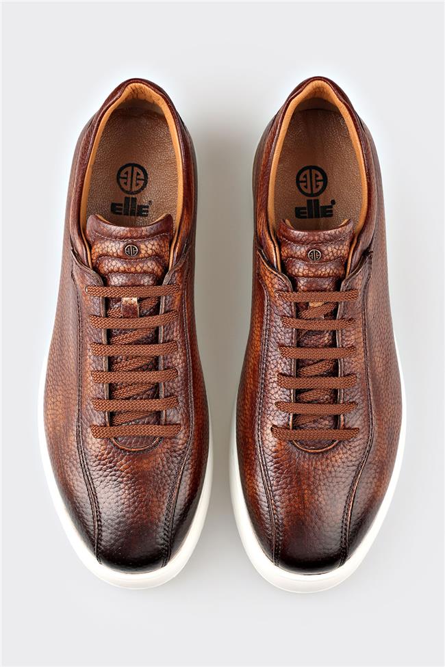 Taba Deri Erkek Günlük Ayakkabı