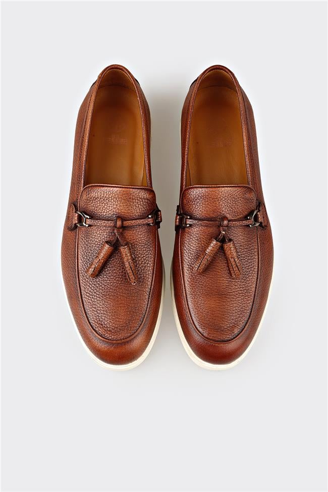 Taba Deri Erkek Günlük Ayakkabı