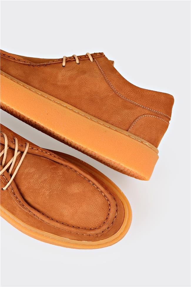 Taba Deri Erkek Günlük Ayakkabı