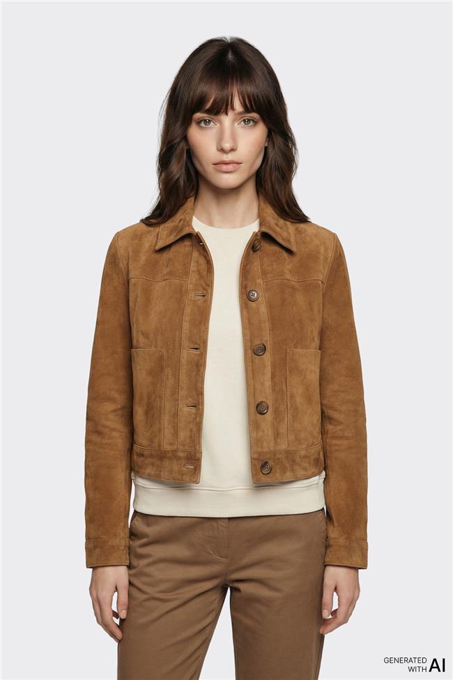 Taba Deri Kadın Ceket