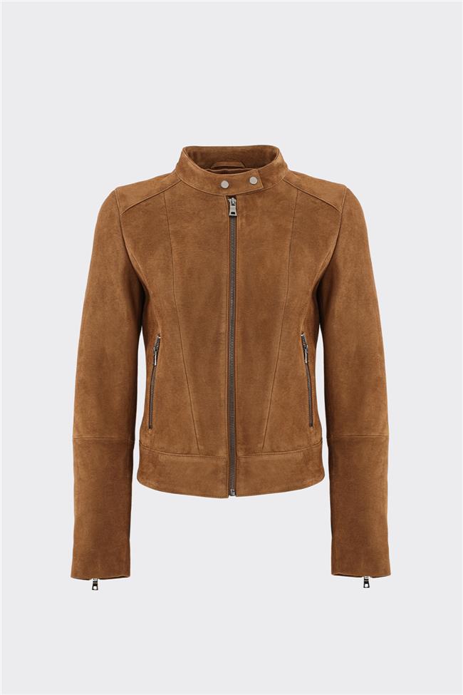 Taba Deri Kadın Ceket
