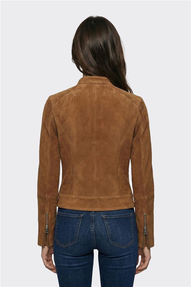 Taba Deri Kadın Ceket