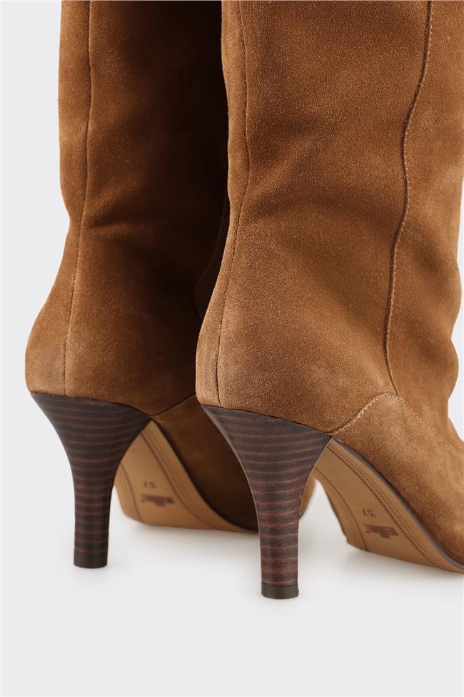 Taba Deri Kadın Çizme