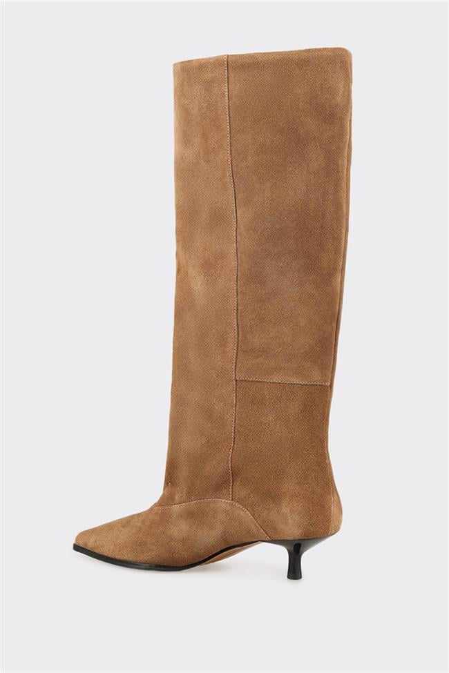 Taba Deri Kadın Çizme