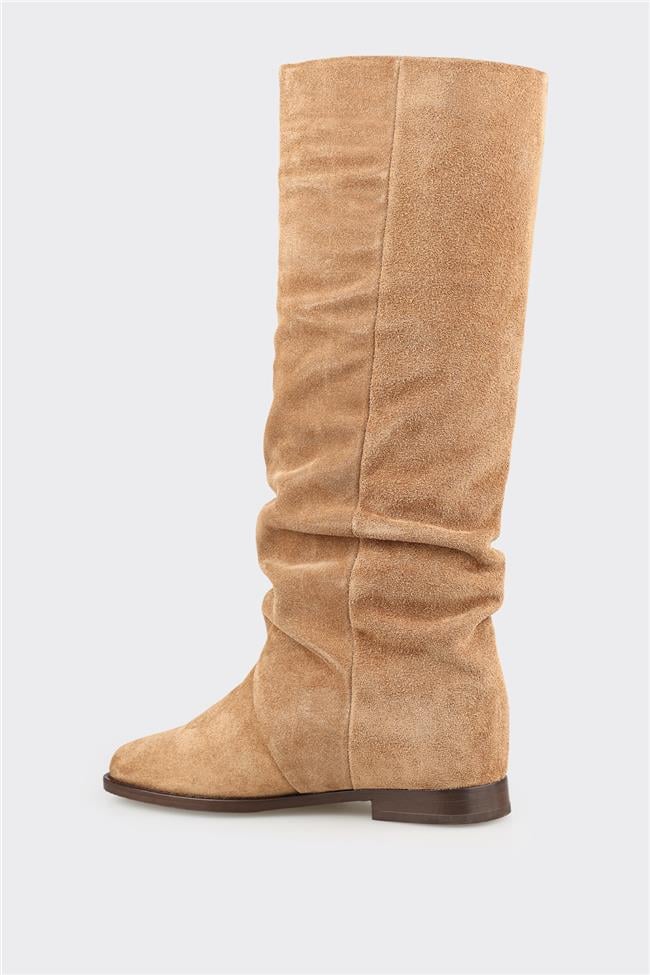 Taba Deri Kadın Çizme