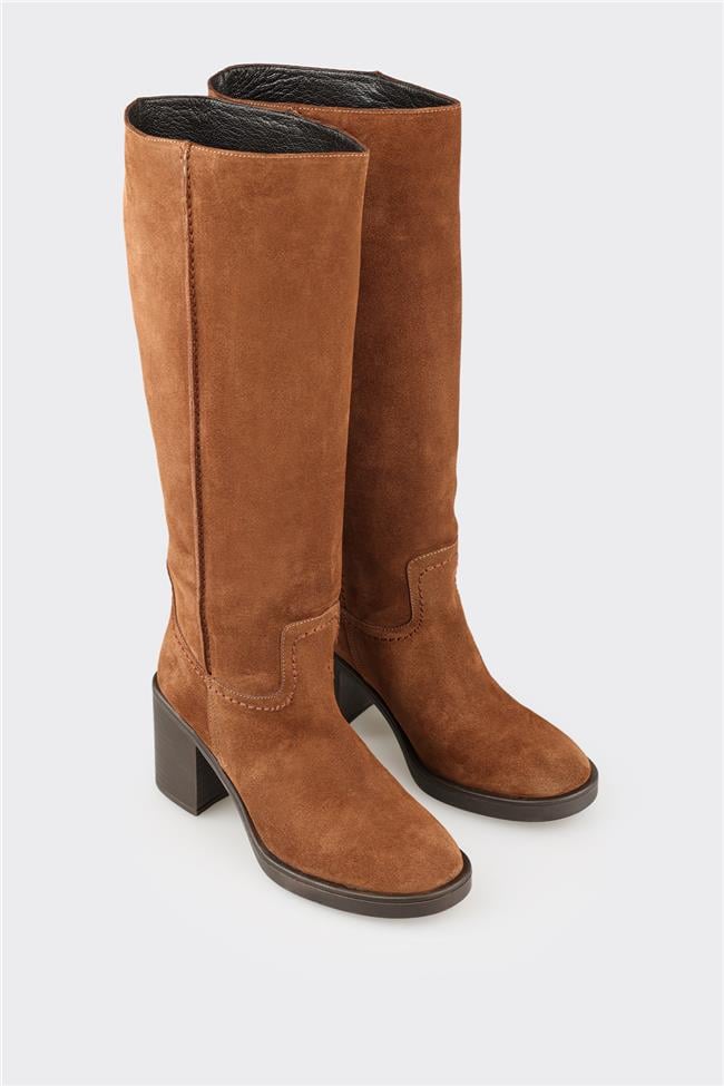 Taba Deri Kadın Çizme
