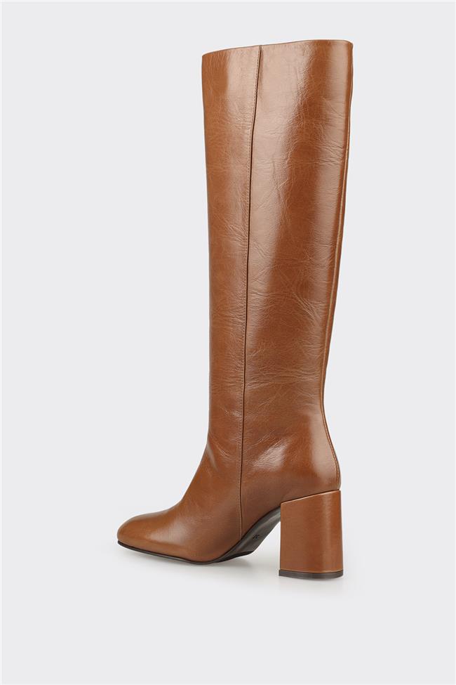 Taba Deri Kadın Çizme