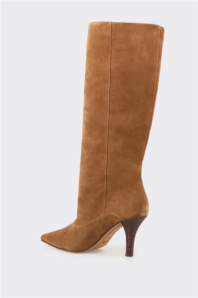 Taba Deri Kadın Çizme