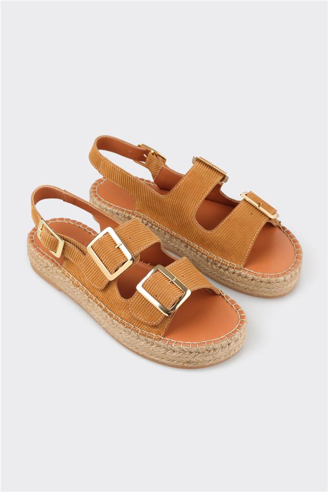 Taba Deri Kadın Espadril