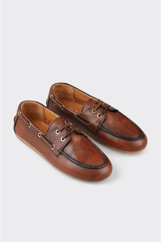 Taba Deri Kadın Günlük Ayakkabı