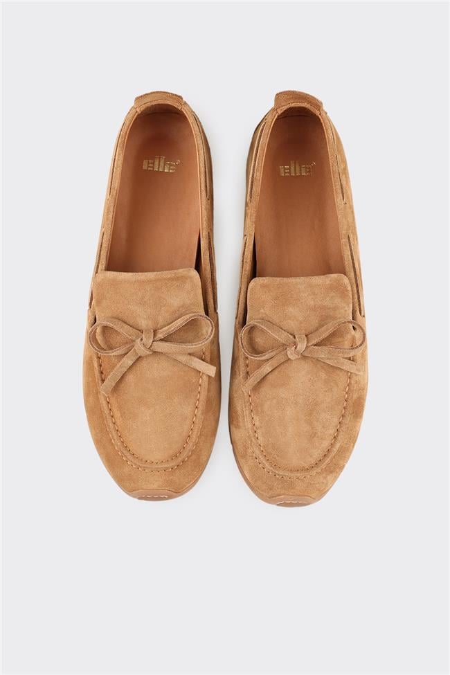 Taba Deri Kadın Günlük Ayakkabı