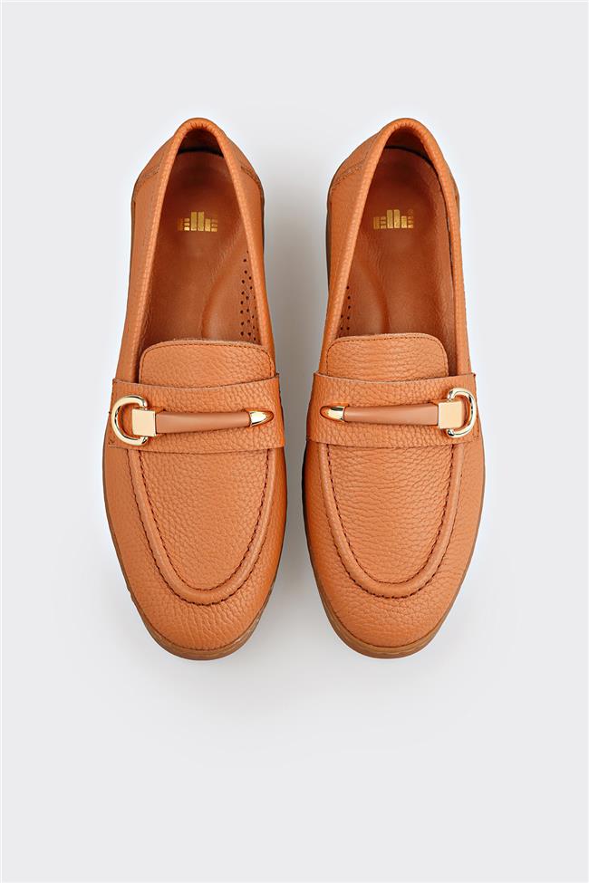 Taba Deri Kadın Günlük Ayakkabı