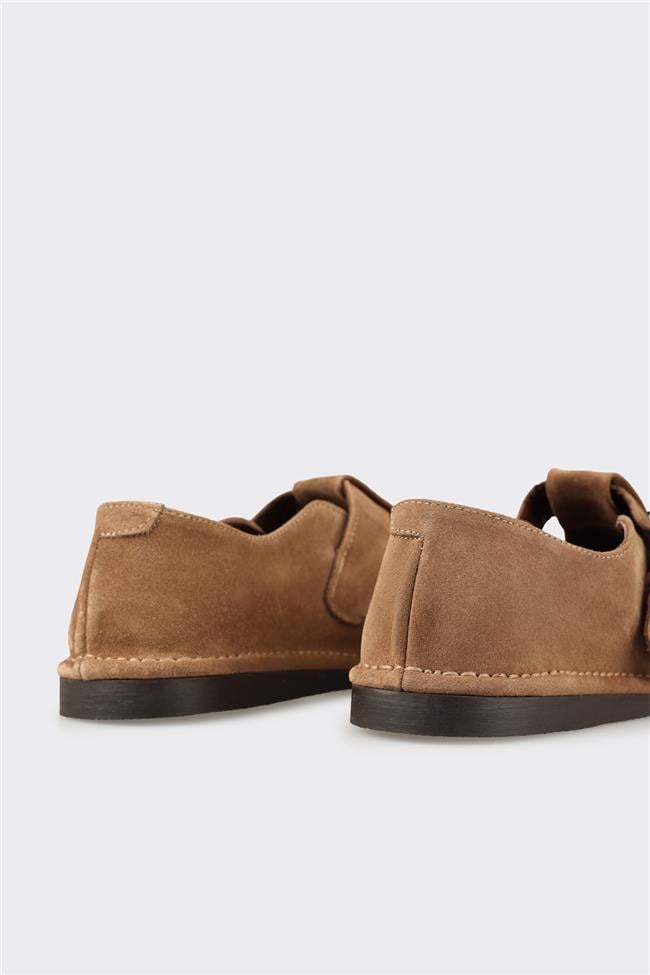 Taba Deri Kadın Günlük Ayakkabı