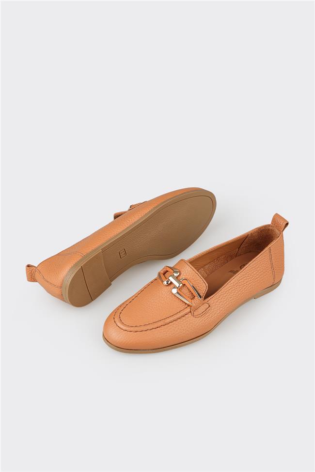 Taba Deri Kadın Günlük Ayakkabı