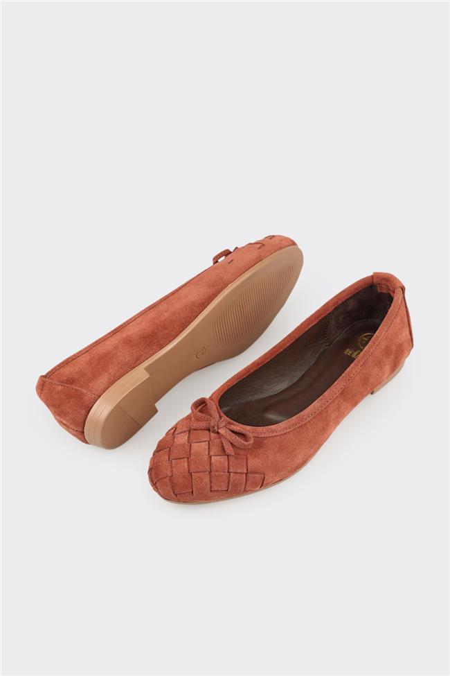 Taba Deri Kadın Günlük Ayakkabı