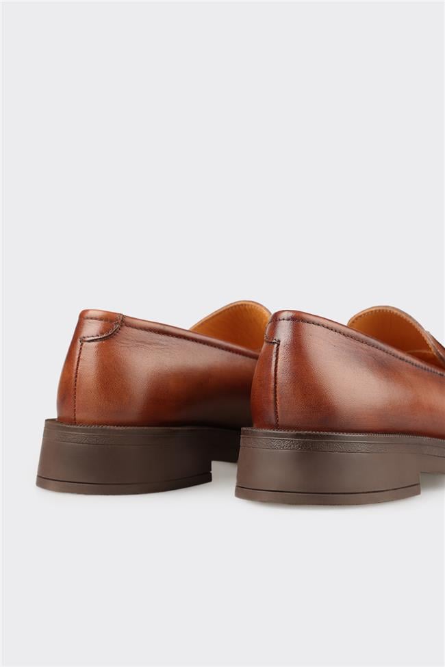 Taba Deri Kadın Günlük Ayakkabı