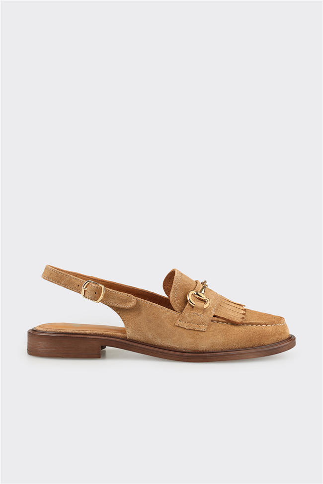 Taba Deri Kadın Günlük Ayakkabı