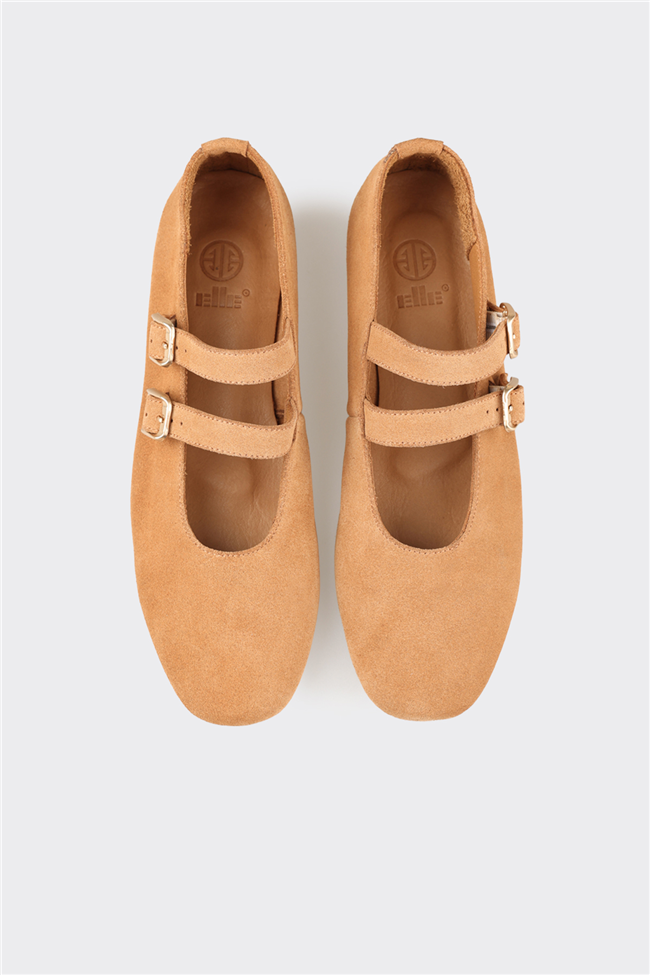 Taba Deri Kadın Günlük Ayakkabı