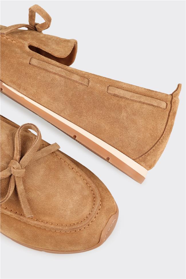 Taba Deri Kadın Günlük Ayakkabı