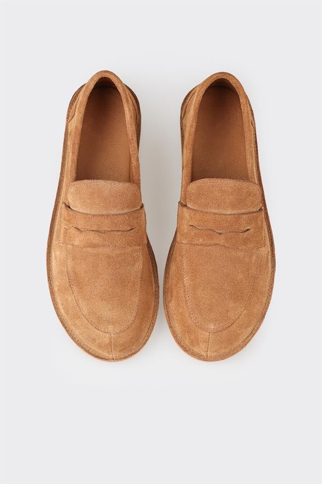 Taba Deri Kadın Günlük Ayakkabı