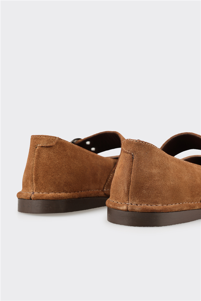 Taba Deri Kadın Günlük Ayakkabı