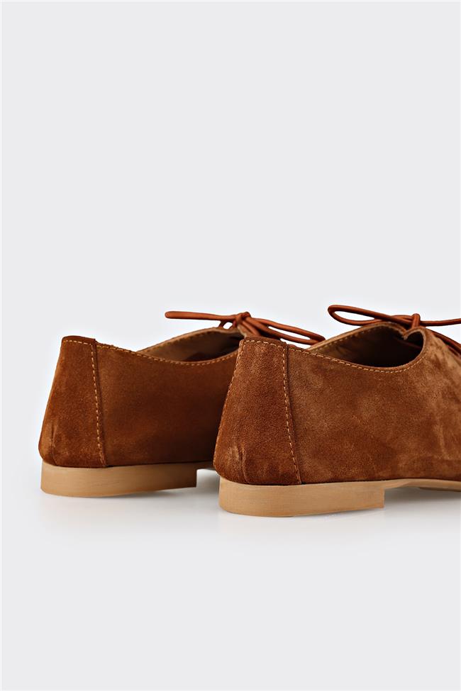 Taba Deri Kadın Günlük Ayakkabı