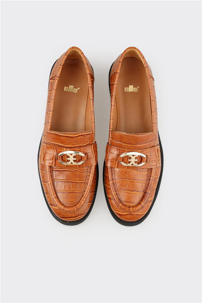 Taba Deri Kadın Günlük Ayakkabı