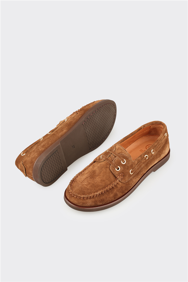 Taba Deri Kadın Günlük Ayakkabı