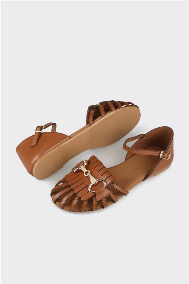 Taba Deri Kadın Günlük Ayakkabı